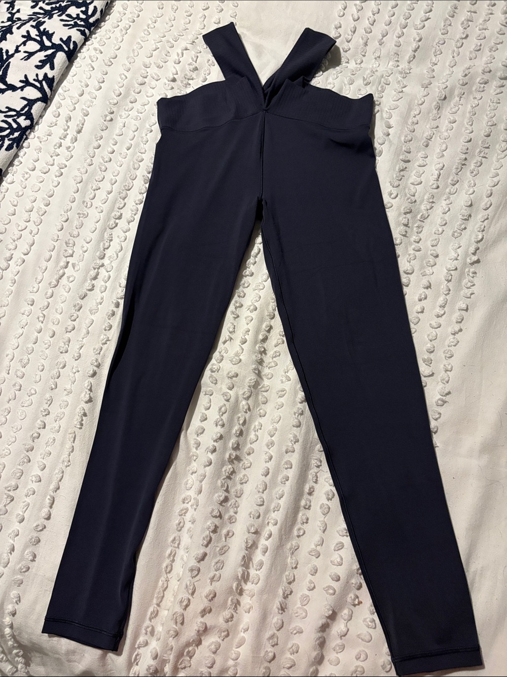 aerie Navy High-Waist Strappy Jumpsuit Leggings